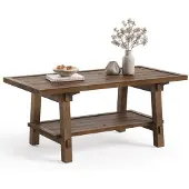 Sonstiges Couchtisch Rechteckig Holz Bauernhausstil Braun 120 cm
