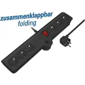 MaxTrack Faltbare 6-Fach Schutzkontakt-Steckdosen-Leiste NV75-1,5L, Mehrfachstec