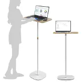 Dripio Höhenverstellbarer Schreibtisch, 46-120 cm, weiß, mobil, für Laptop