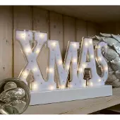 Dripio LED-Schriftzug XMAS, 29 warmweiße LEDs, batteriebetrieben, 30x17 cm