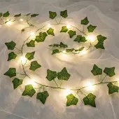 Dripio LED-Lichtschnur Kunstklimop, 2 m, 20 LEDs, Timer, grün