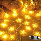 Dripio Lichterkette Sterne 15 m 100 LED warmweiß IP65 Timer