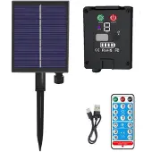 Dripio Solarpanel für Lichterkette, 1200 mAh, 3 V, IP65, mit Fernbedienung