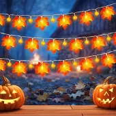 Dripio Ahornblatt-Lichterkette 2er Set, 3 m, 20 LEDs, Solar