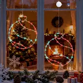 Dripio LED-Lichtvorhang 2er-Set 78 LEDs Weihnachtsdekoration Fenster