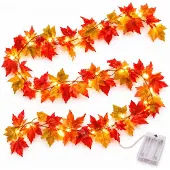 Dripio LED-Lichterkette Ahornblätter warmweiß 2 m Herbstdeko