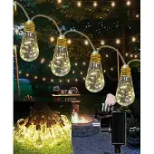 Dripio Lichtsnoer 6 m, 16 LED-Glühbirnen, warmweiß, IP65, Timer, 8 Modi