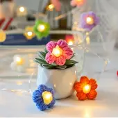 Dripio Blüten-Lichterkette 1,5 m, 10 LED, batteriebetrieben, warmweiß