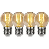 Dripio LED-Lampe E27 G40 24V 2500K 28lm Bernstein/Silber