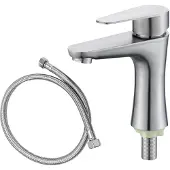 Sonstiges Wasserhahn Bad Edelstahl Kaltwasserarmatur 80cm Schlauch