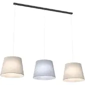 Emibig Hängelampe EPOCA, schwarz-grau, 3xE27, 20W, Stoff, Maße: 150x154x38cm, IP20,