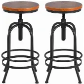 Merkloos Set aus 2 verstellbaren Barhockern mit Drehfunktion