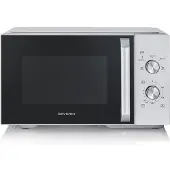 Severin MW 7797, Arbeitsplatte, Solo-Mikrowelle, 28 l, 900 W, Drehregler, Schwarz, Silber