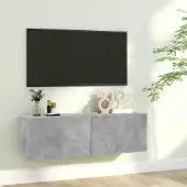 Sonstiges TV-Schrank Betongrau 100x30x30 cm Holzwerkstoff Lowboard Hängeschrank Aufbewahrungsschrank