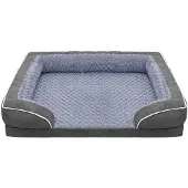 Rebel RA-1106-L Premium Hundebett/Katzenbett, 107 x 81 x 18 cm, grau