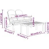 vidaXL 2-tlg. Garten-Lounge-Set Adirondack Massivholz Akazie