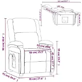 vidaXL Massagesessel Schwarz Samt
