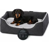 TRIBECCO Hundesofa Hundecouch Waschbar Abnehmbarer Bezug Möbelstoff XS 45x35 cm