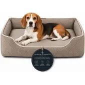 TRIBECCO Hundesofa Hundecouch Waschbar Abnehmbarer Bezug Möbelstoff L 65x50 cm