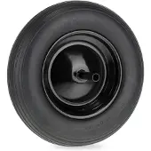 Dripio Kruiwagenwiel 3.50-8, massiv Gummi, Stahlfelge, pannensicher, schwarz