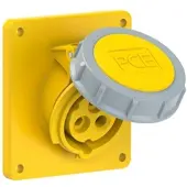 Pce 4132-4tt CEE-Anbausteckdose schräg (92x100mm) 16A 3p 4h IP67 TT 41324tt