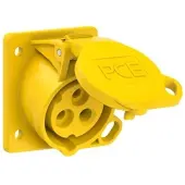 Pce 413-4f66 CEE-Anbausteckdose schräg (62x68mm) 16A 3p 4h IP44/IP54 absperrbar 4134f66