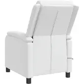vidaXL Massage Relaxsessel Weiß Kunstleder