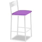 Dripio Küchenhocker mit Rückenlehne, Kunstleder, Aubergine, 90 cm