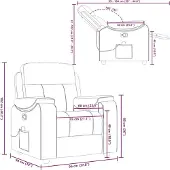 vidaXL Massagesessel Dunkelgrau Stoff
