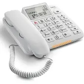 Gigaset DL380, Analoges Telefon, Kabelgebundenes Mobilteil, Freisprecheinrichtung, 99 Eintragungen, Anrufer-Identifikation, Weiß
