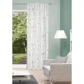 Home wohnideen Vorhang "DANICA, 1 Stück, Multifunktionsband, blickdicht, Blumen-Motiv" Gr. 1, grün, B:135cm H:245cm, Baumwolle, Polyester, Gardinen, Vorhang, Kombibandschal Dekostoff, bedruckt