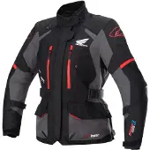 Alpinestars Stella Honda Andes V3 Drystar Jacke Black Tar Gray Bright Red
