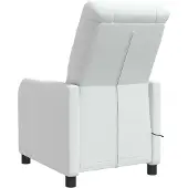 vidaXL Massage Relaxsessel Weiß Stoff