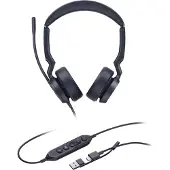 Yealink UH44 Dual Teams USB-C/A Headset, Kabelgebunden, 20 - 20000 Hz, Büro/Callcenter, 162 g, Kopfhörer, Schwarz