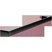 Keuco AVENO Badetuchhalter, 600 mm Breite, verdeckte Befestigung, 14601370600, Farbe: Schwarz Matt