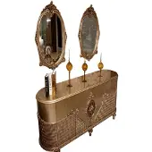 JVmoebel Elegantes Sideboard mit Spiegel und stilvollem Stauraumdesign