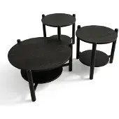 JVmoebel Wohnzimmer-Set mit Couchtisch und 2 Beistelltischen im eleganten Design
