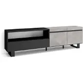Dripio TV-Lowboard 200x57x35 cm, für TVs bis 80", Zement-Optik