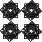 Dripio 4er-Set Drehplatte 16x16 cm schwarz, 360° Drehteller für Barhocker