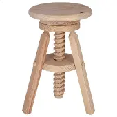 Dripio Drehbarer Kiefernholz-Hocker, 29 x 64 cm, rund