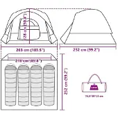 vidaXL Campingzelt 4 Personen Grün Wasserdicht