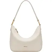 BIASIA Leder Schultertasche Umhängetasche Noveau Shoulder Bag Avorio weiß