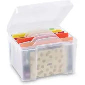 Merkloos Kartenetui und Aufbewahrungsbox – Transparent mit 6 Fächern