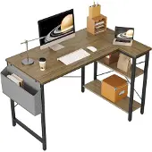 Dripio L-förmiger Schreibtisch 100x70 cm, Gaming-Tisch mit Regalen, umkehrbar