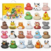 Merkloos Adventskalender mit Gummientchen für Kinder