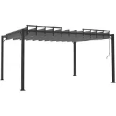 Selius Verstellbares Lamellendach für Pergola – 3 x 4 Meter – Aluminiumrahmen