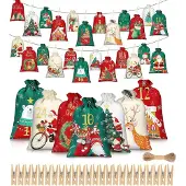 Merkloos Adventskalender für Weihnachten mit 24 Tüten
