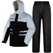 Merkloos Leichte, wasserdichte Regenjacke mit Hose für den Outdoor-Bereich