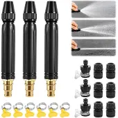 Merkloos Set mit 3 Hochdruck-Gartenschläuchen mit universalem Anschluss