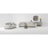 AEA Wohnzimmer-Set Sofa Unterer Block Oberer Block Couchtisch Weiß Farbe